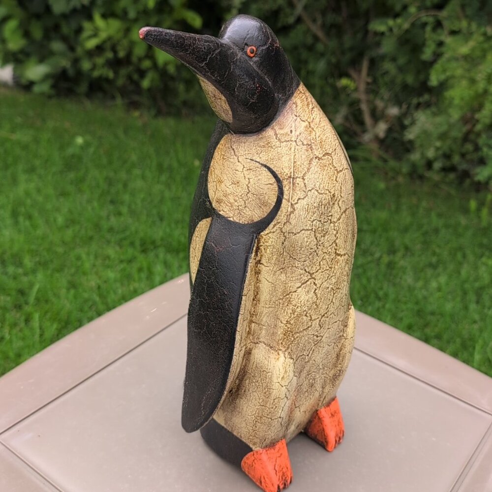 Vintage-style Penguin Folk Art Winter Birds Animals